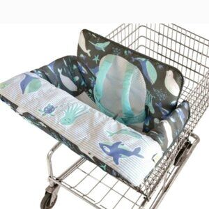 Go by Goldbug 2 in 1 shopping cart and high chair cover - Sea Creatures - NWOT